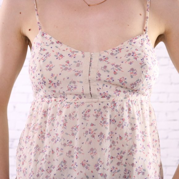 2/$20 American Eagle floral babydoll tank top b6 - Picture 4 of 7